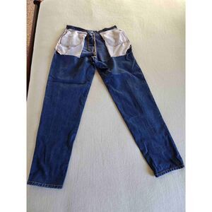 Butt show blue jeans costume funny matetial fabric denim chap